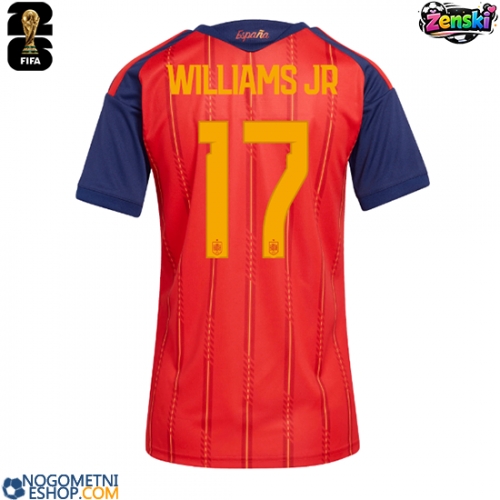 Ženski Nogometni dresi Španija Nico Williams #17 Domači SP 2026 Kratek Rokav